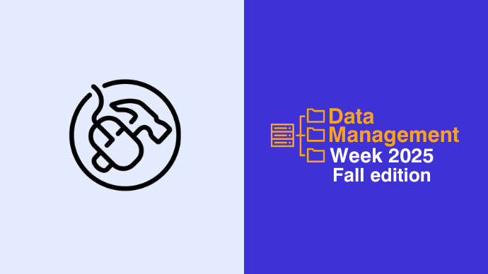Grey background with black Carpentry logo on the left and blue background with orange text