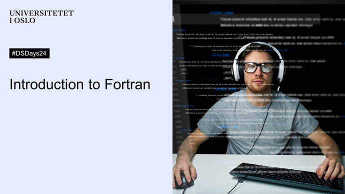 A poster displaying the name of the workshop beside a picture of a young man using a computer.