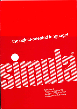 Forsiden av SIMULA-brosjyre