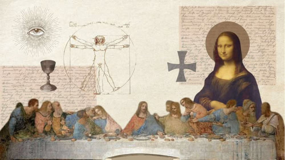 bildecollage med religiøse elementer