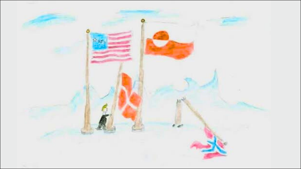 flagg snø