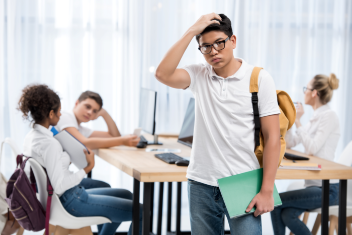 Dekorativt bilde: spørrende student