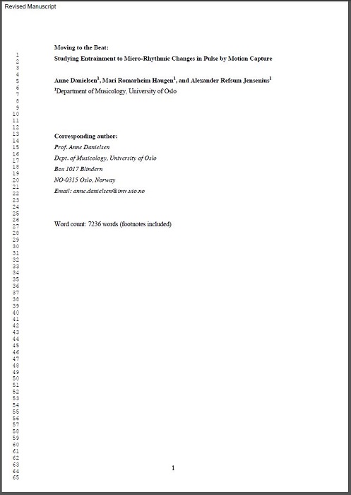 Example of postprint