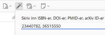 Tryllestav knapp i Zotero